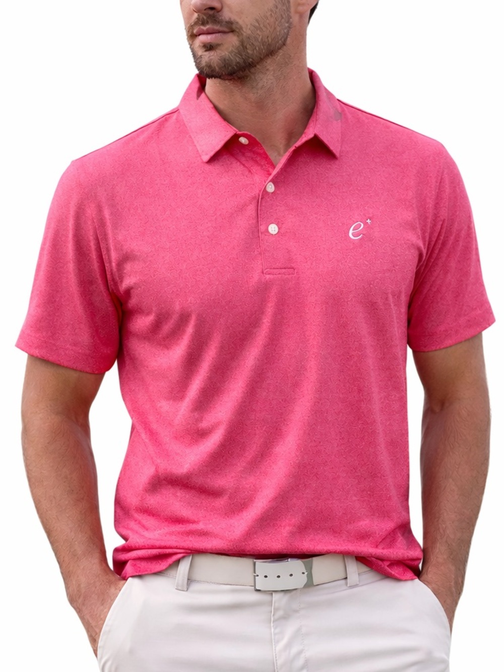 FootJoy Pink Speckled Golf Polo Shirt NWT Men’s Large Performance